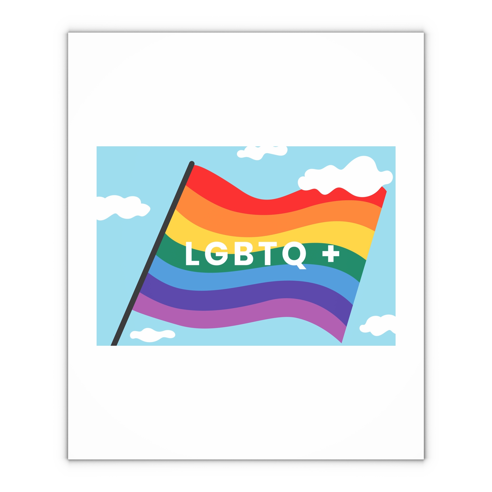Rainbow Flag Banner Template Lgbtq Rights Gift Wrapping Paper Sheets 1pc - Image 4