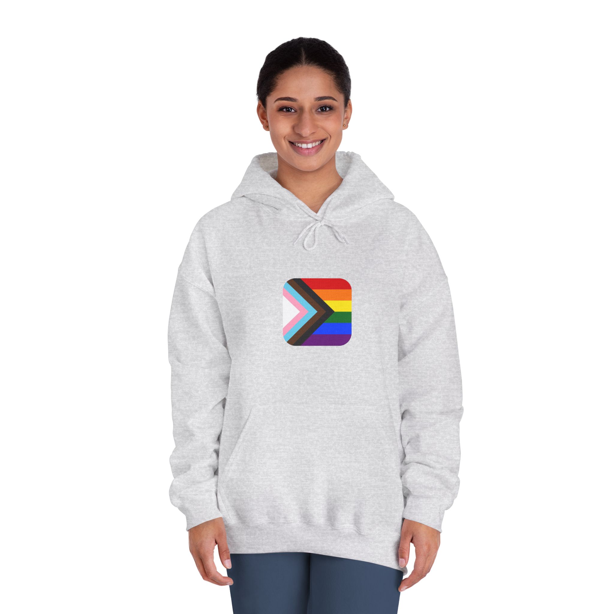 New Pride Flag Lgbtq Vector Illustartion Unisex Dryblend Hooded Sweatshirt - Image 8
