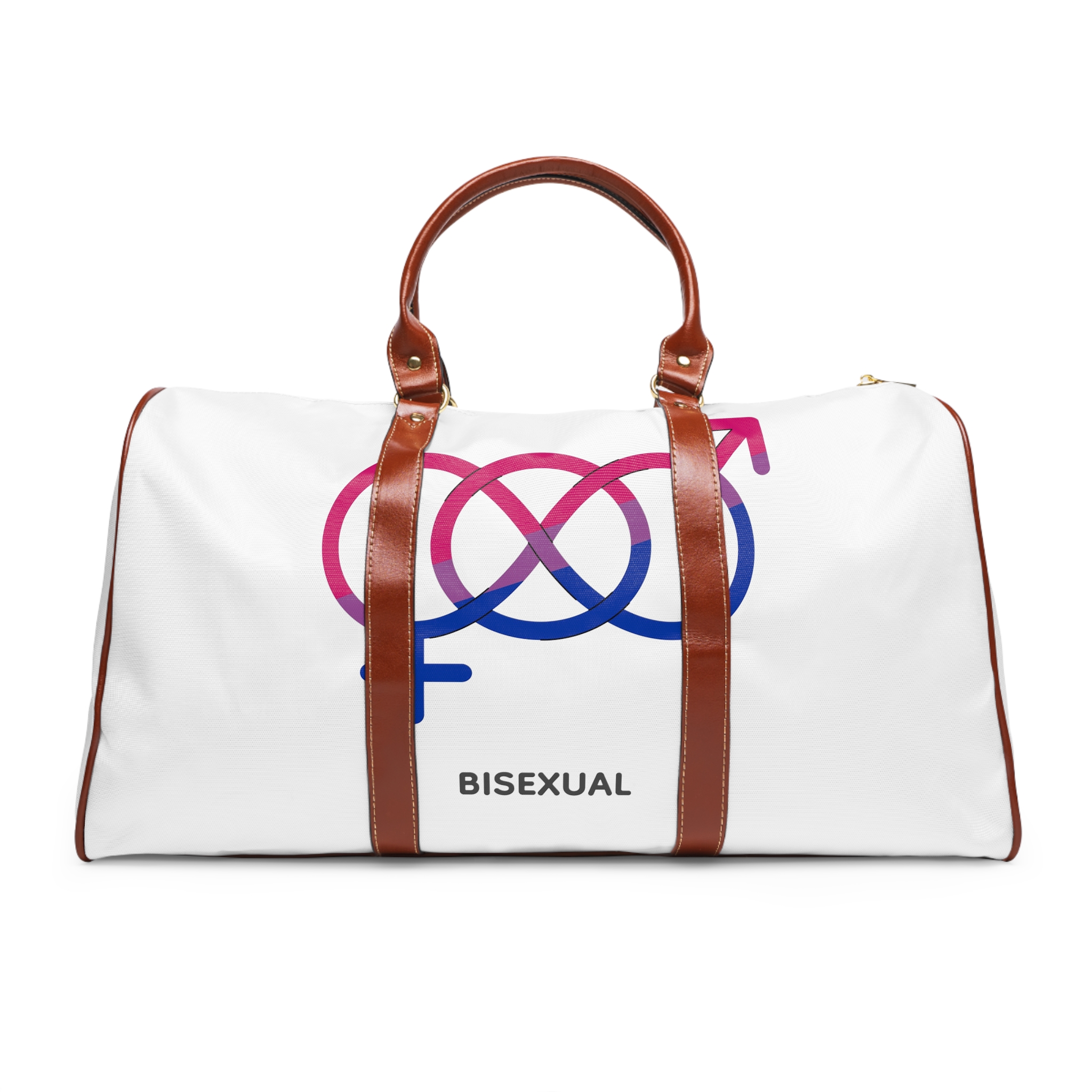 Bisexual Orientation Identity Symbol Waterproof Travel Bag