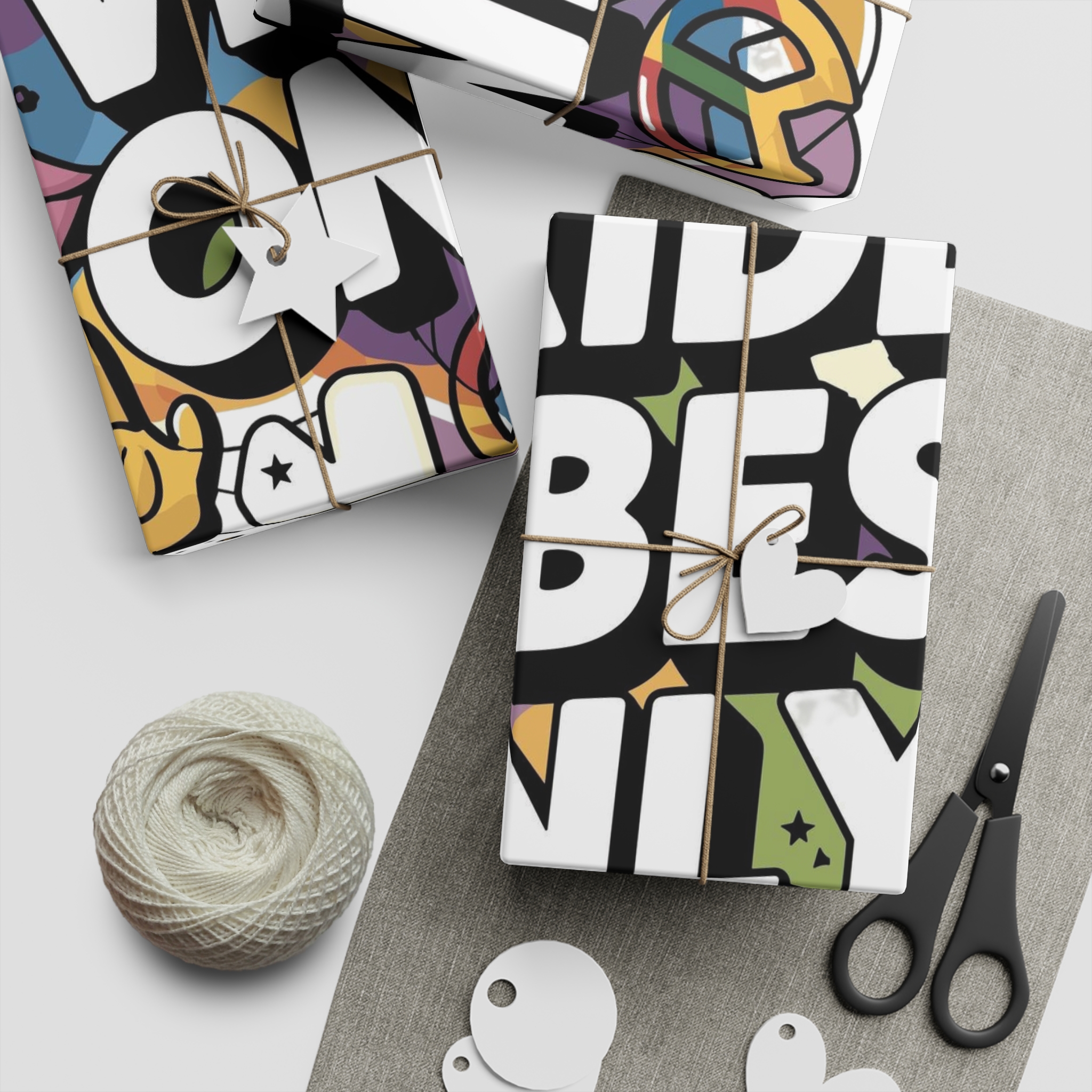 Pride Vibes Only T Shirt Design Isolated White Background Gift Wrapping Paper Sheets 1pc - Image 5