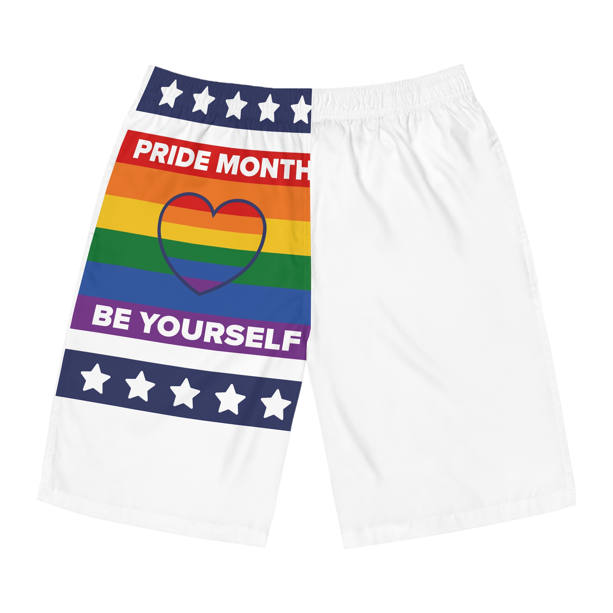 Lgbt Pride Month June Lesbian Gay Bisexual Transgender Lgbtq Flag Rainbow Vector(1) Mens Board Shorts Aop