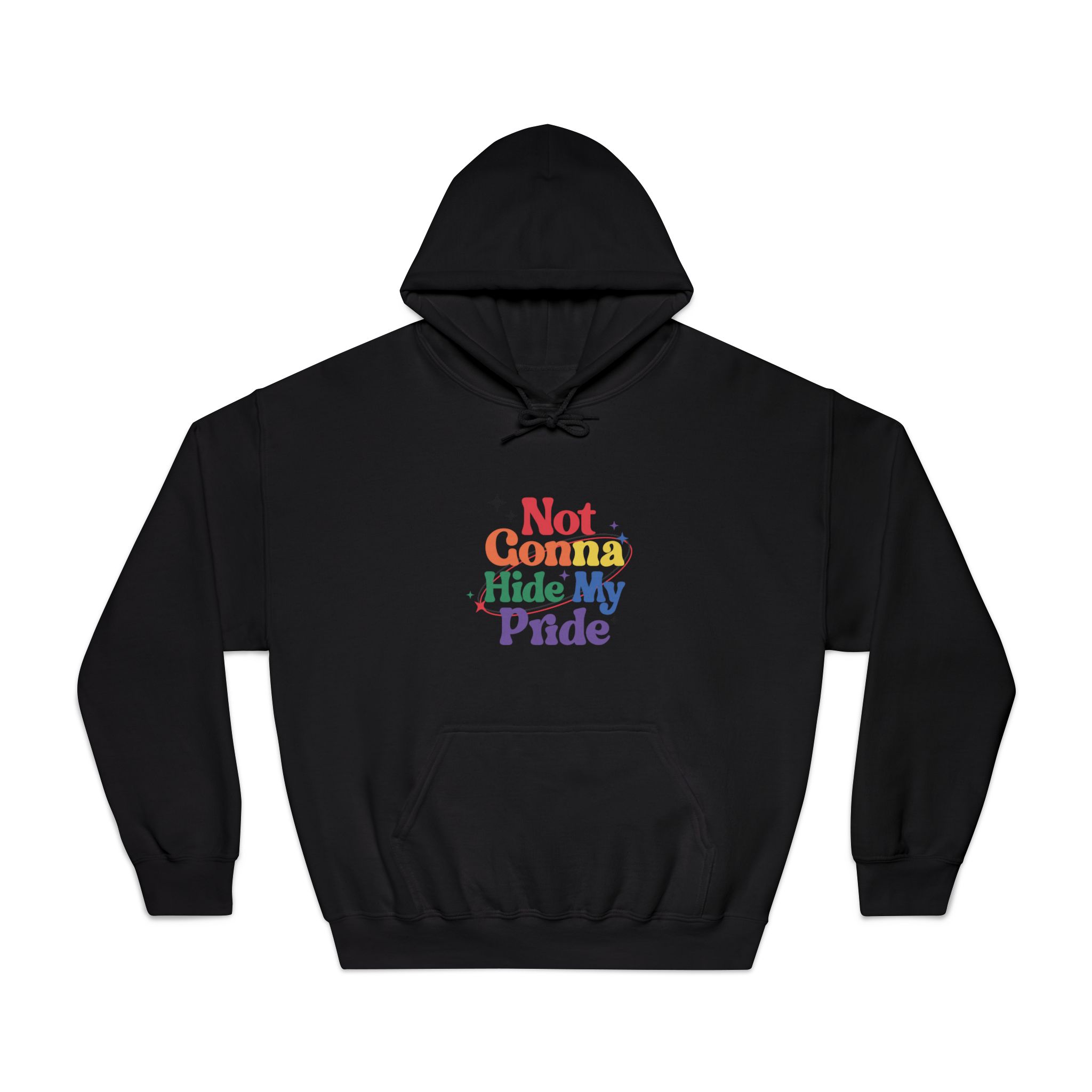 Poster That Says Gonna Hide My Pride Unisex Dryblend Hooded Sweatshirt - Image 9
