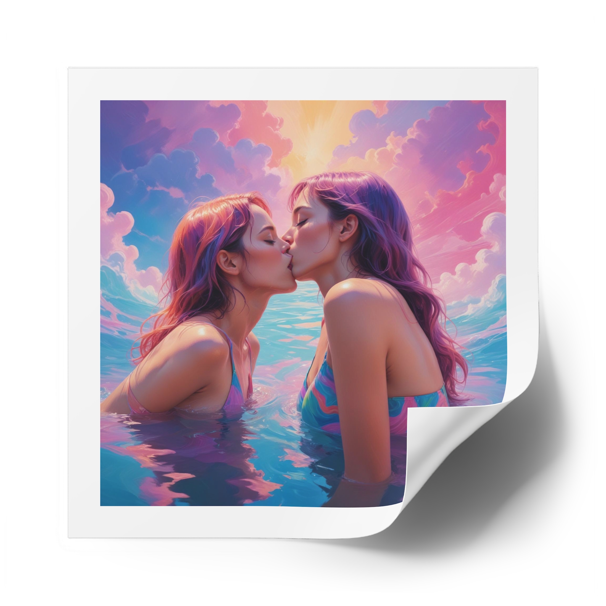 Lesbian Pride Design 9A4266 Laminate Stickers Square - Image 78