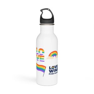Flat Pride Month Labels Collection Stainless Steel Water Bottle
