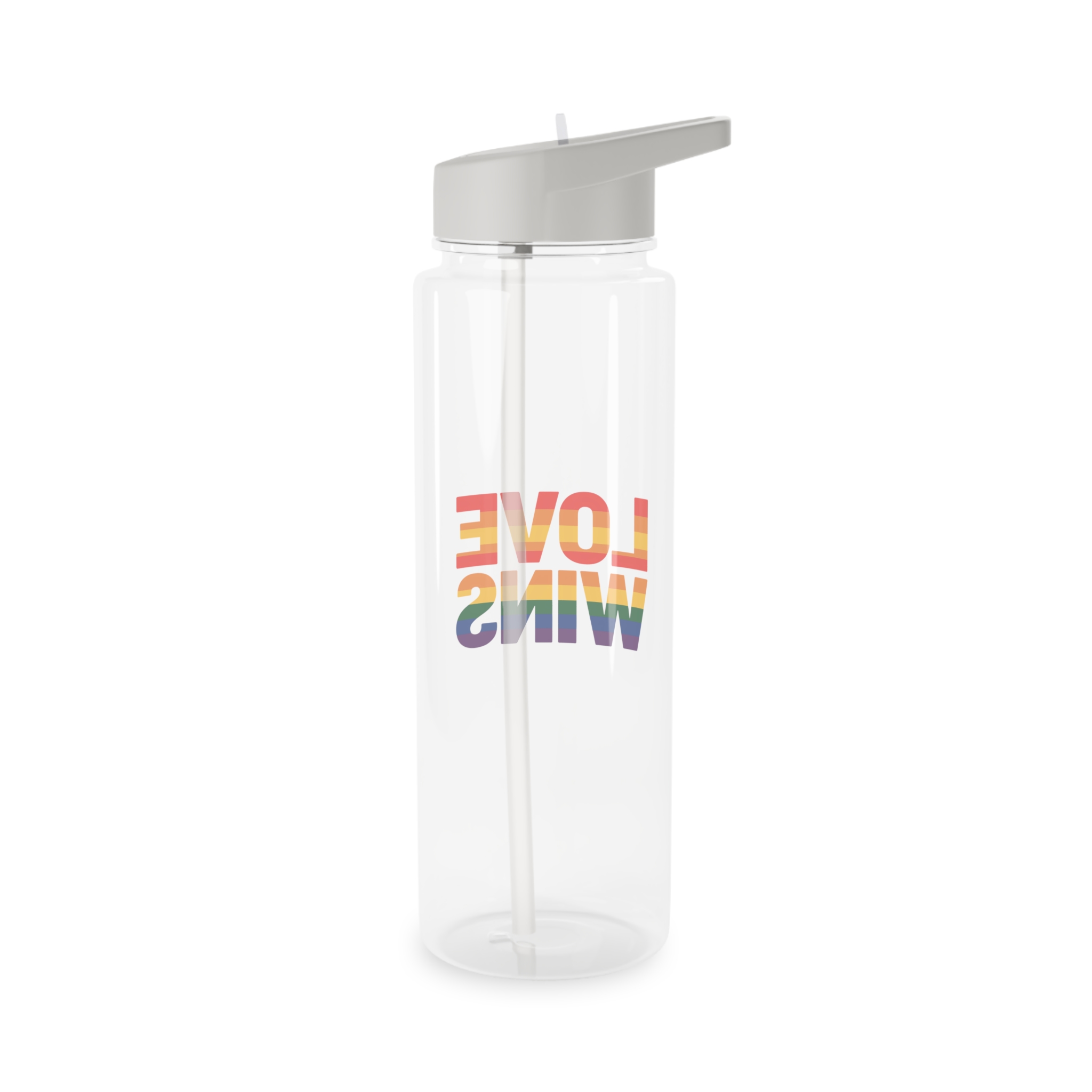 Love Wins Rainbow Pride Message1 Tritan Water Bottle - Image 6
