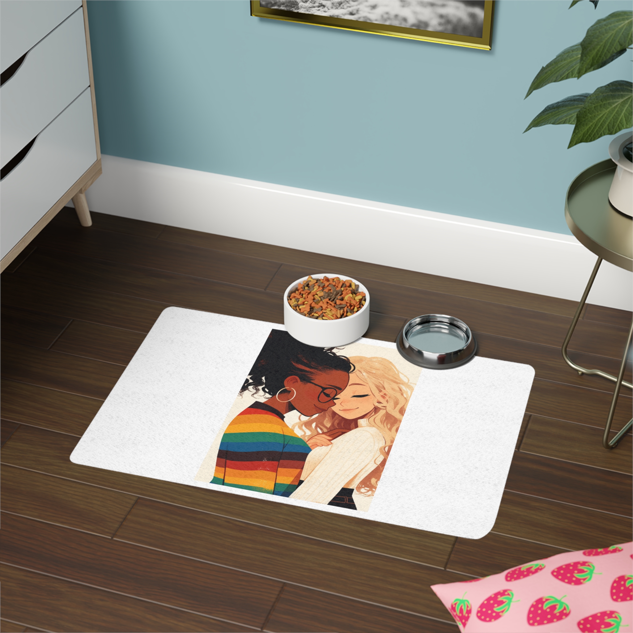Lesbian Pride Design E09351 Pet Food Mat 12x18 - Image 4