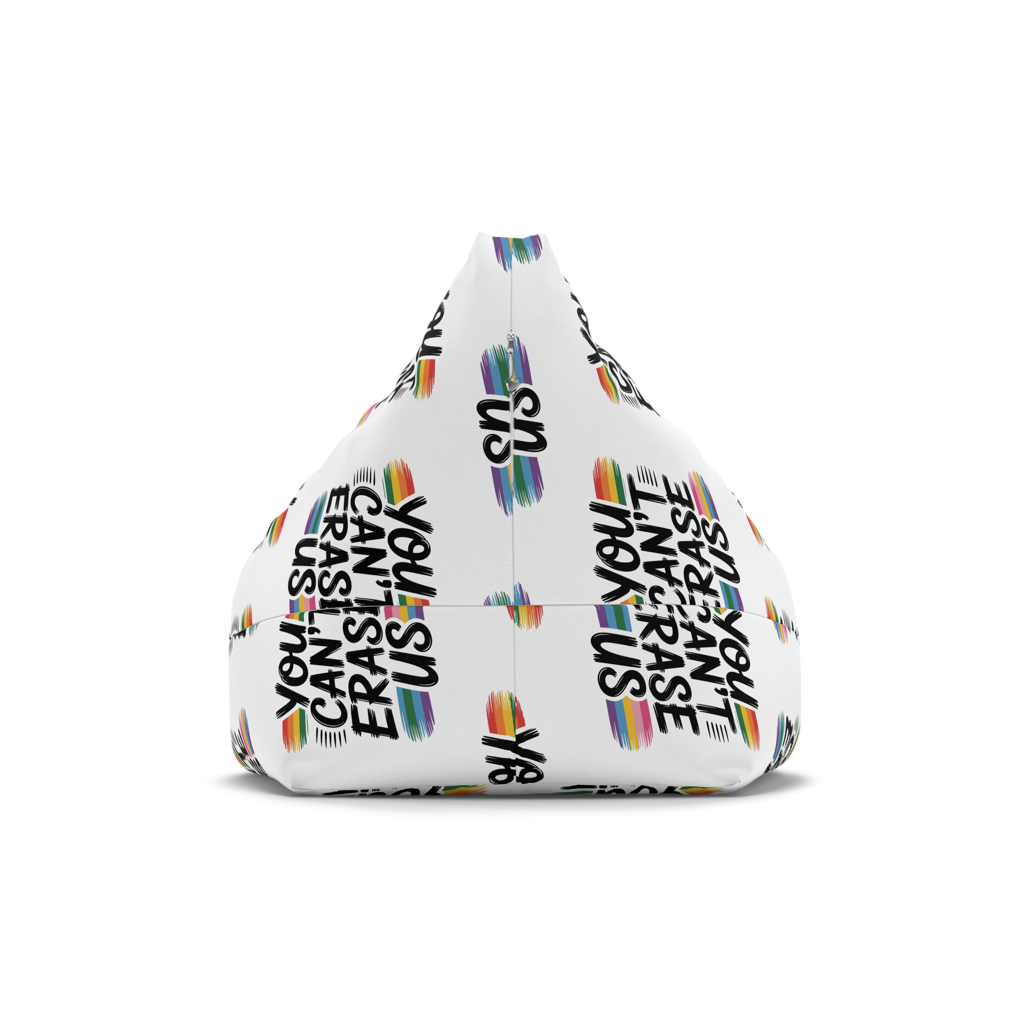 You Cant Erase Us T Shirt Design Isolated White Background 2 Bean Bag Chair Cover - Image 2