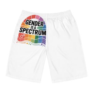 Gender Is Spectrum T Shirt Design Isolated White Background Mens Board Shorts Aop