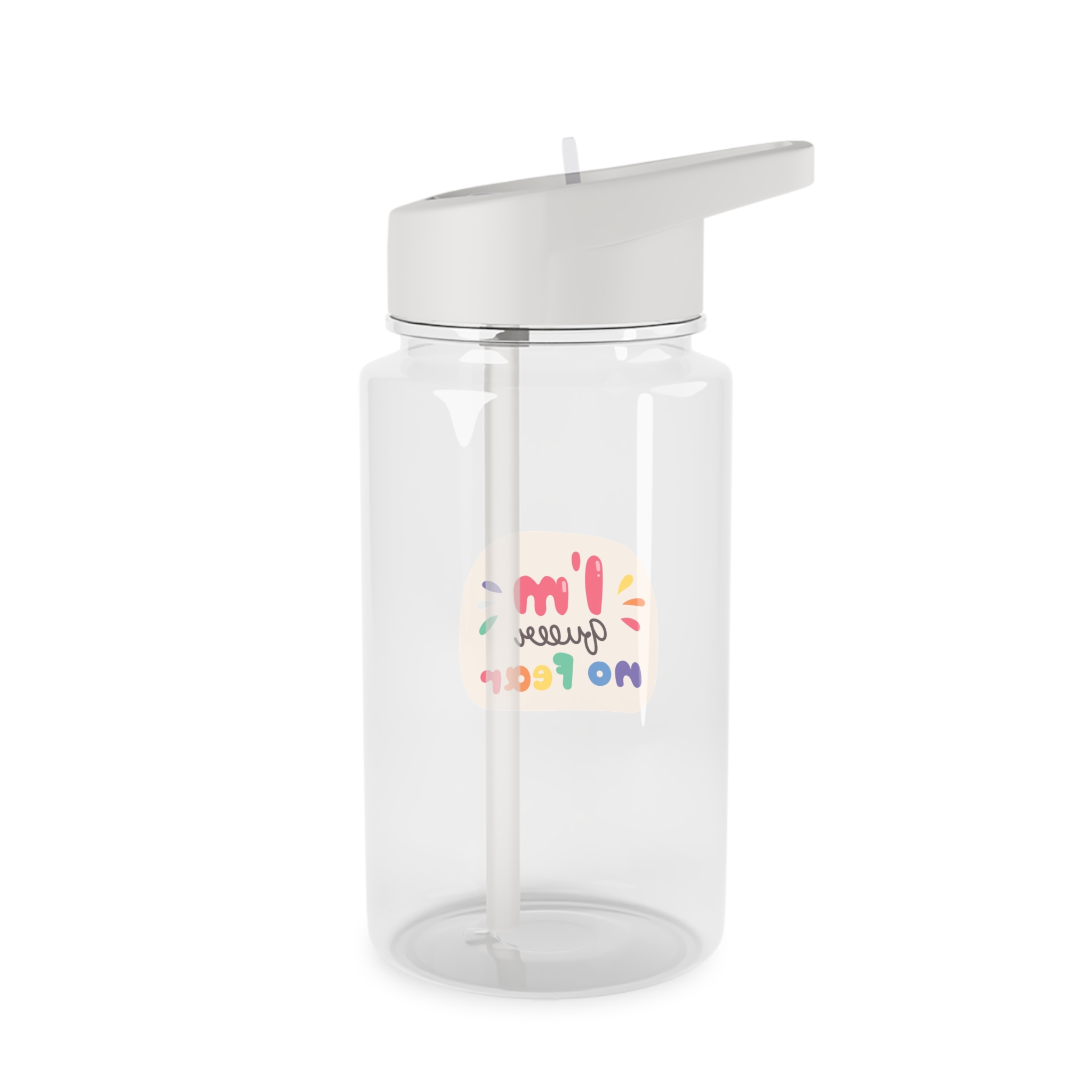 Lgbt Sticker Pack White Background Lgbtq Set Symbol Lgbt Pride Community Rainbow Elements Vector Hand Draw Illustration Hand Drawn Lettering(3) Tritan Water Bottle - Image 2