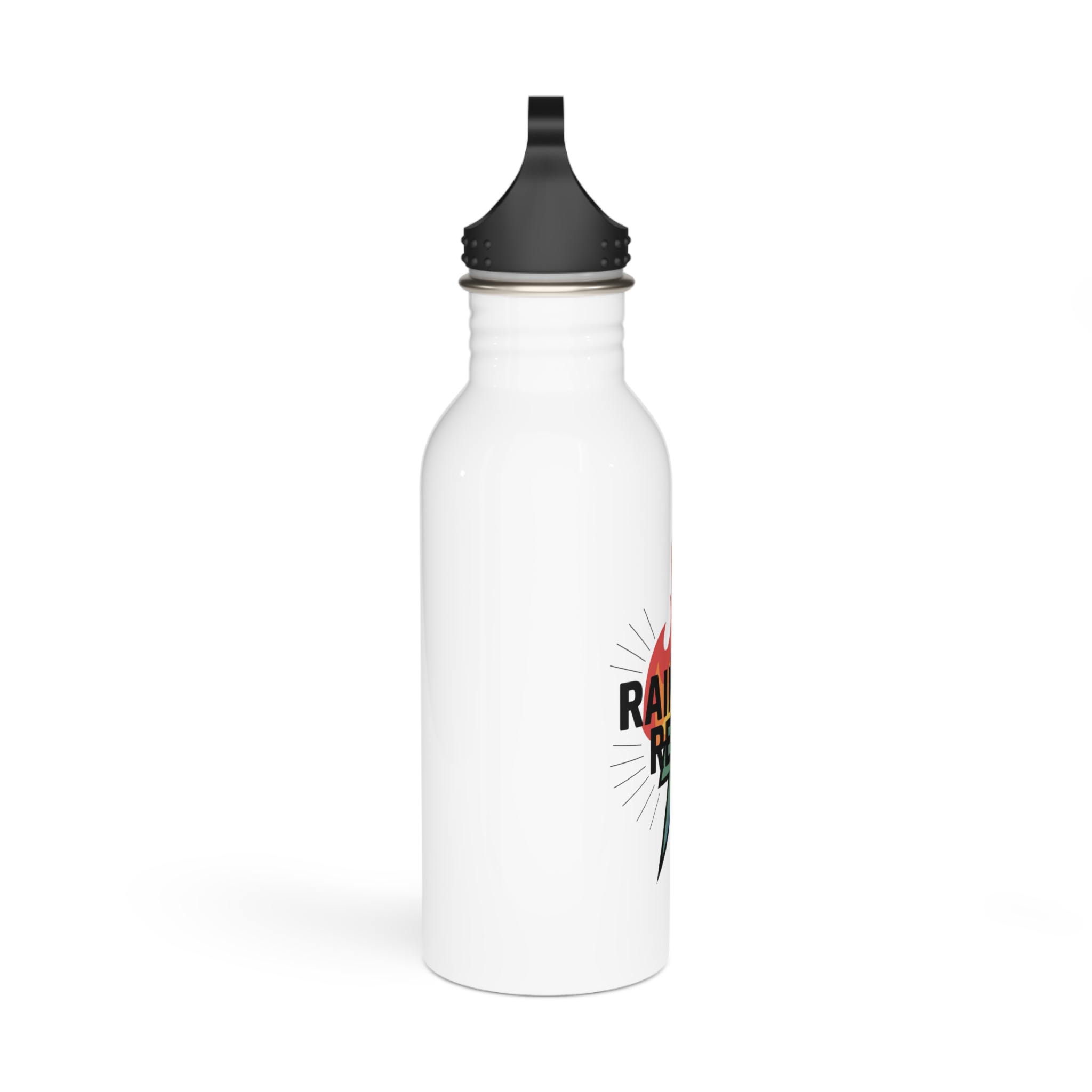 Rainbow Rebel T Shirt Design Isolated White Background 2 Stainless Steel Water Bottle - Image 2