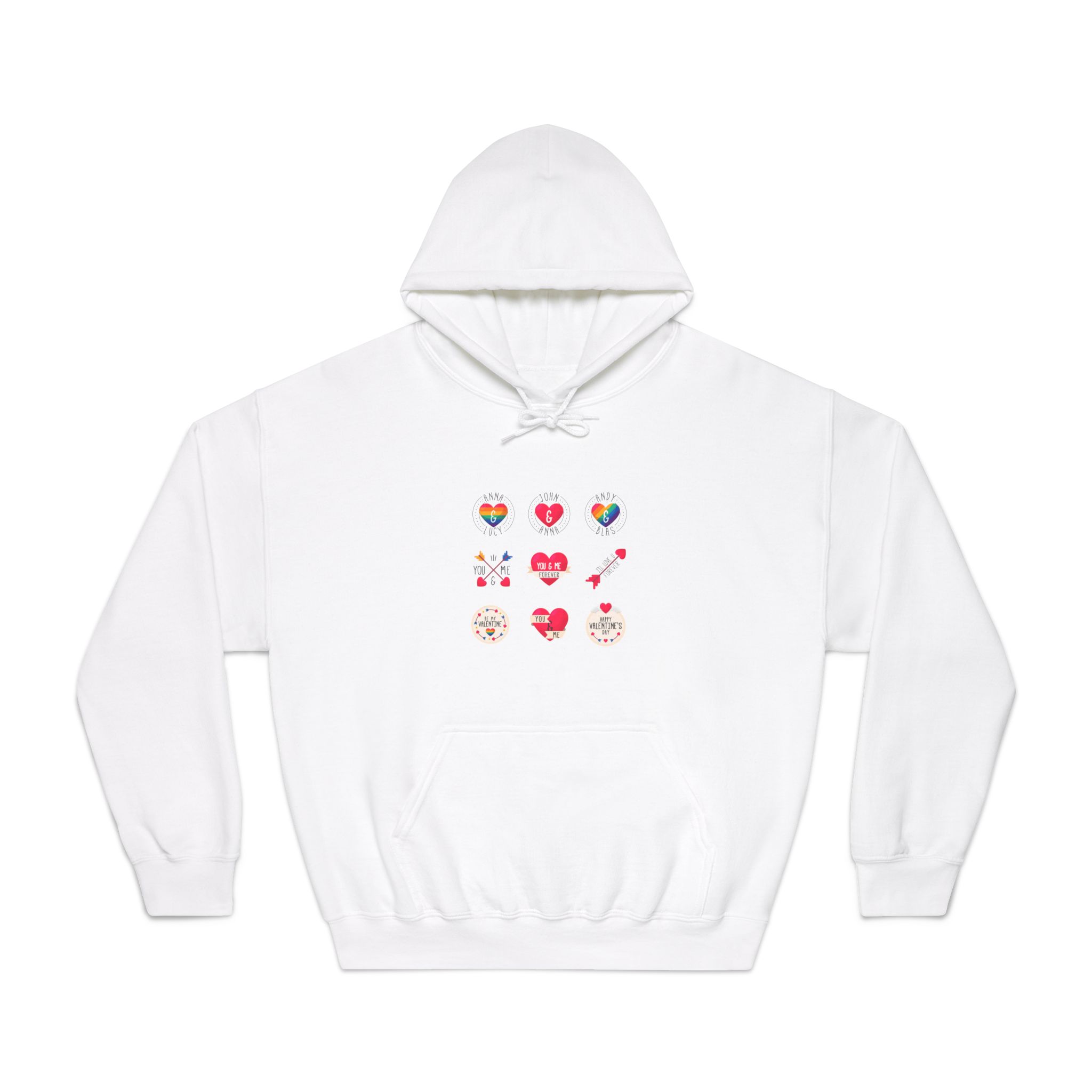 Lgbt Valentine S Day Label Collection Unisex Dryblend Hooded Sweatshirt