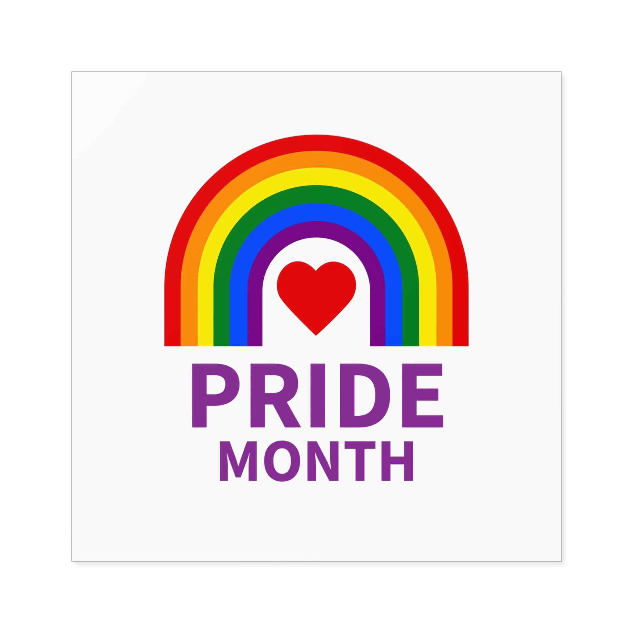 Pride Month Logo Template Design Laminate Stickers Square - Image 45