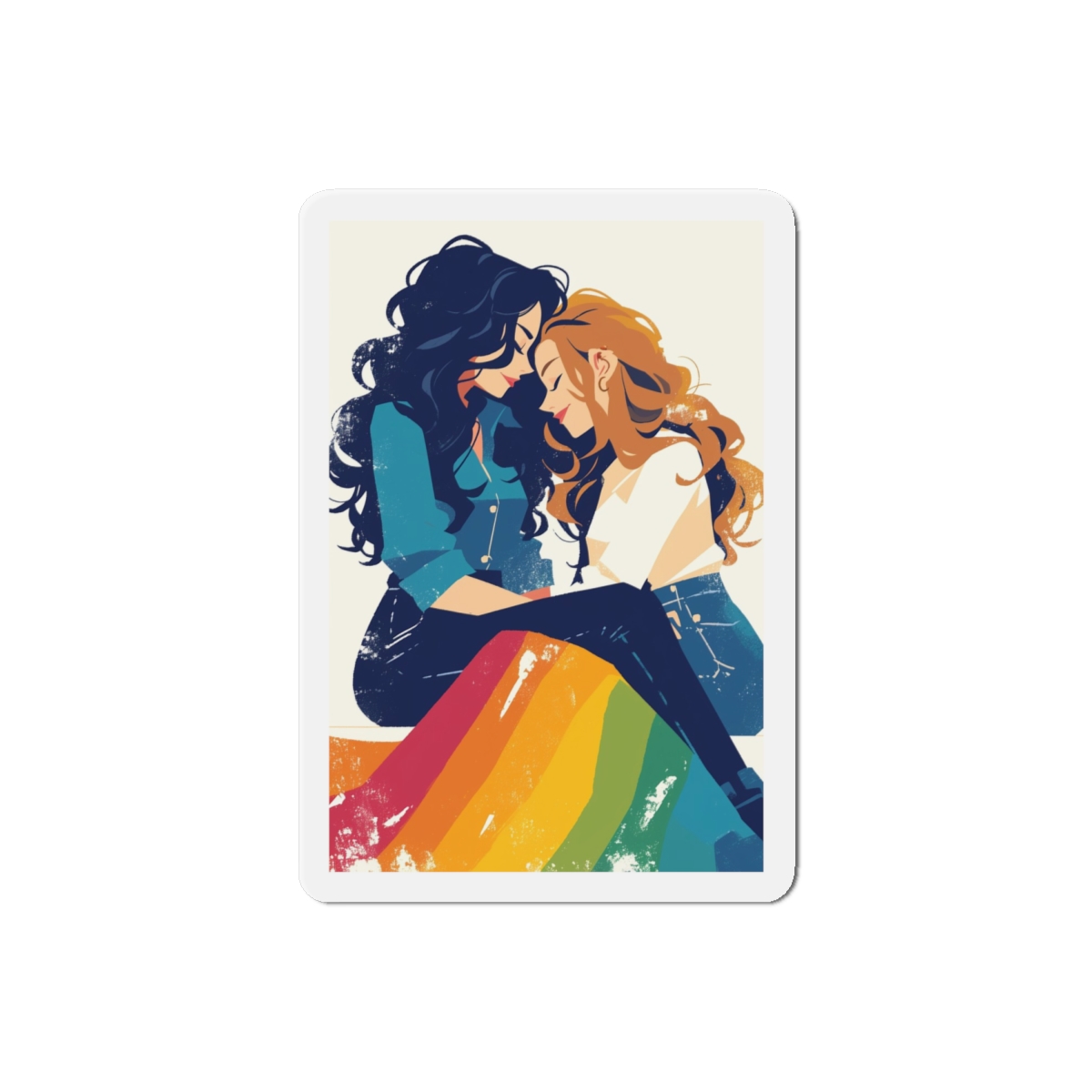 Lesbian Unity Strength Art Exhibit Sticker Die Cut Magnets - Image 13
