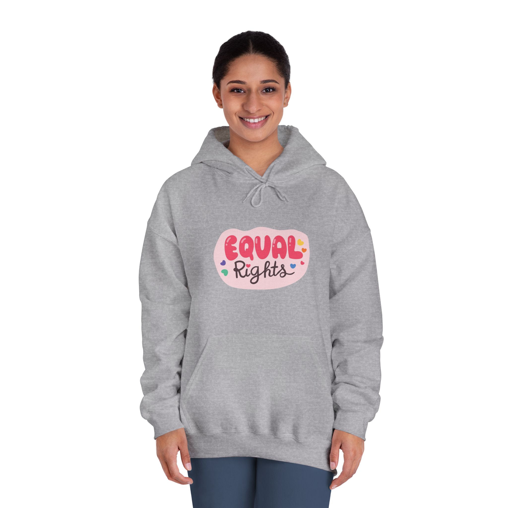 Lgbt Sticker Pack White Background Lgbtq Set Symbol Lgbt Pride Community Rainbow Elements Vector Hand Draw Illustration Hand Drawn Lettering (1) Unisex Dryblend Hooded Sweatshirt - Image 16