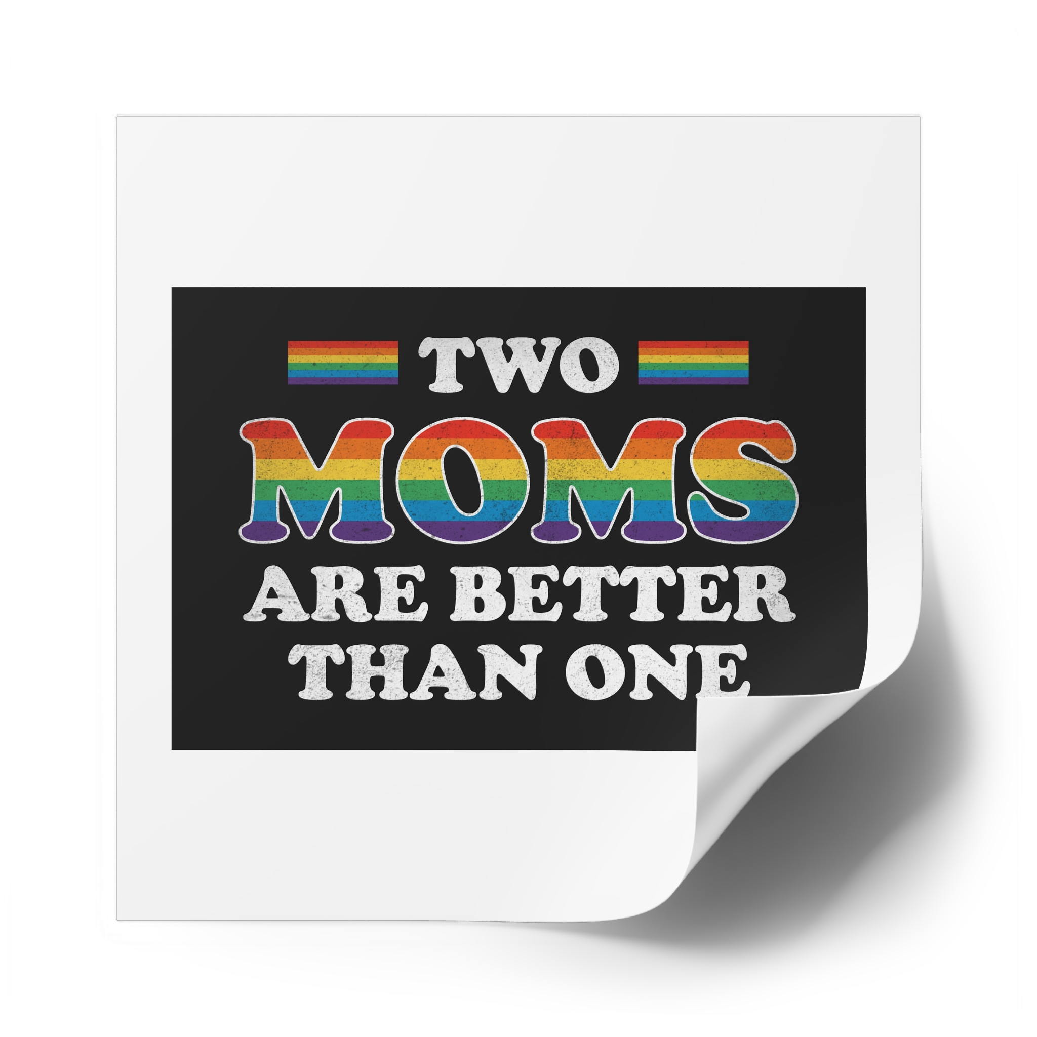 Pride Gay Rainbow Typography Vector Premium T Shirt(2) Laminate Stickers Square - Image 50