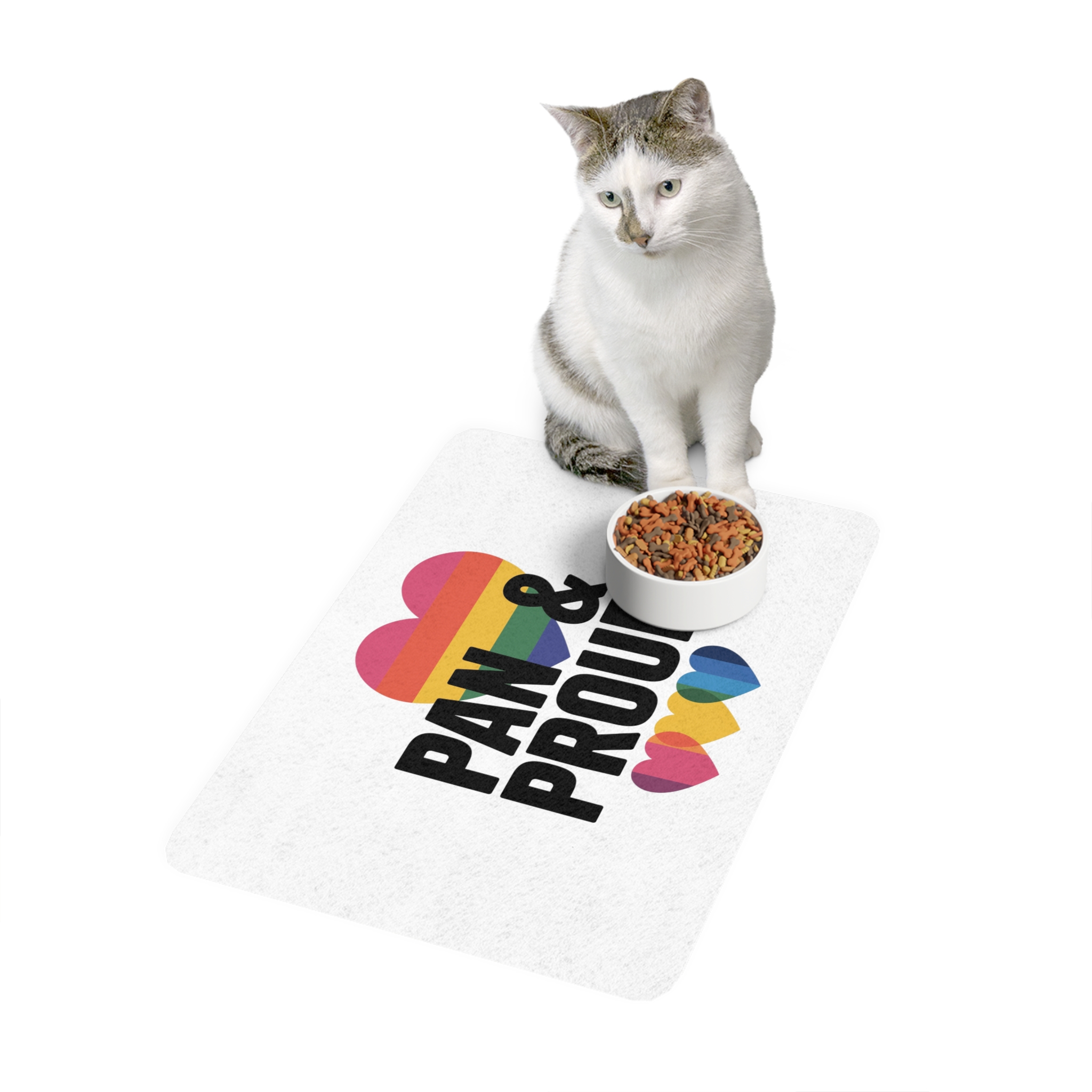Pan Proud T Shirt Design Isolated White Background 2 Pet Food Mat 12x18 - Image 3