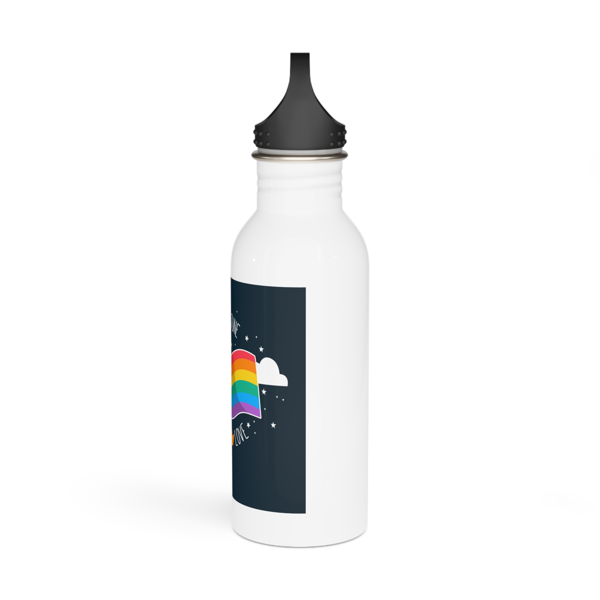 Rainbow Flag With Pride Day Concept Stainless Steel Water Bottle - Image 4