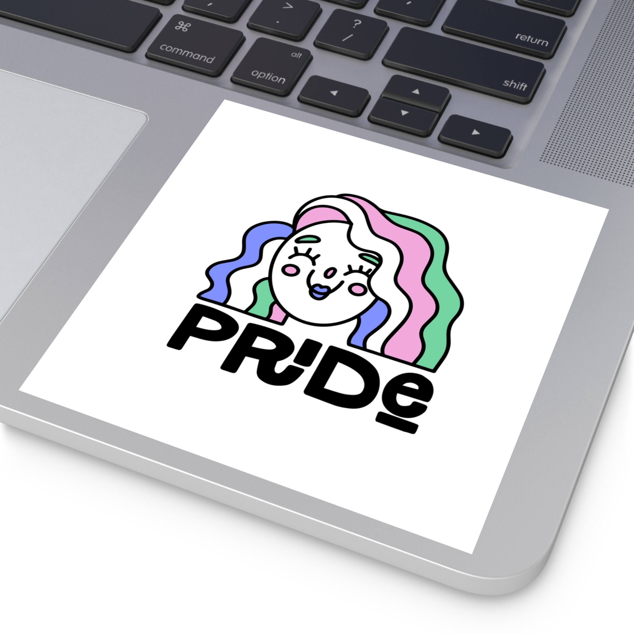Pride Day Lettering Quote Concept Laminate Stickers Square - Image 47