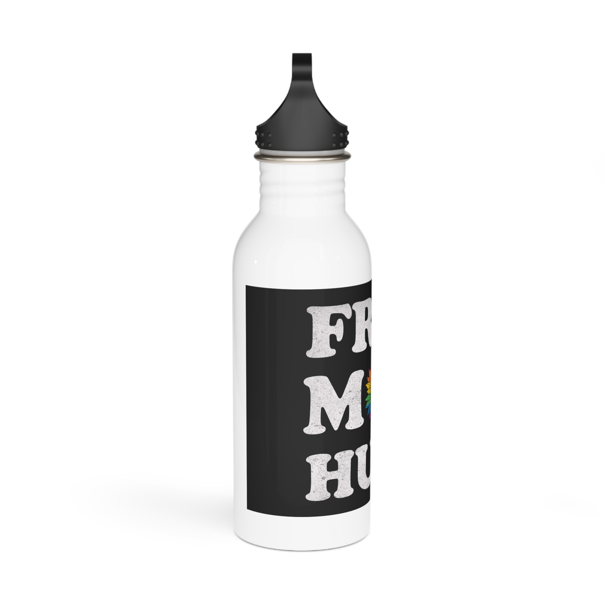Sunflower Pride Rainbow Premium Vector T Shirt Stainless Steel Water Bottle - Image 2