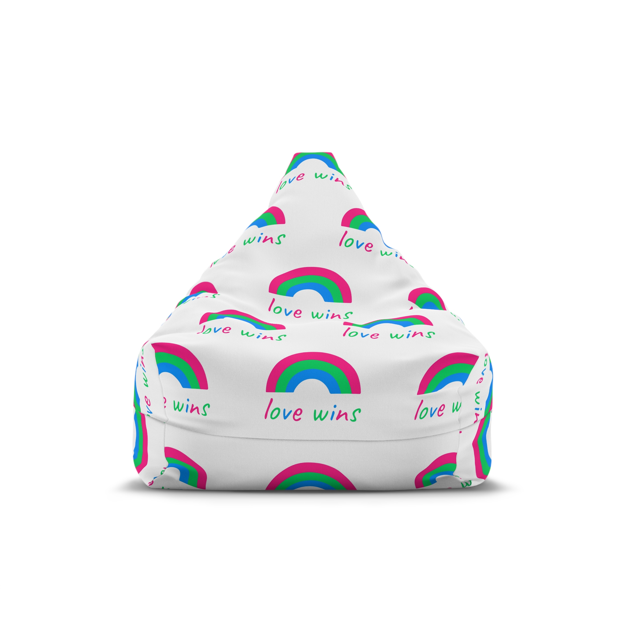 Colorful Rainbow Shape Polysexual Pride Flag Happy Pride Day Lgbtqia Community Pride Month Vector Hand Drawn Doodle Posters Stickers Logo Cards Bean Bag Chair Cover
