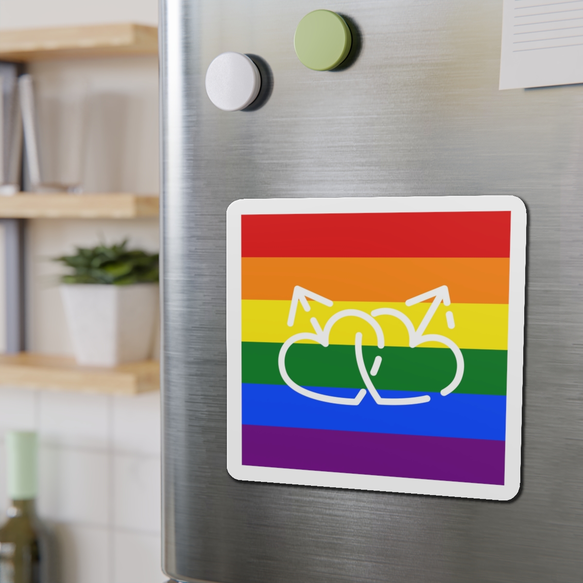 Fight Lgbt Rainbow Icon Element Gender Identity Icon Thin Line Icon Website Design Development App D Die Cut Magnets - Image 15