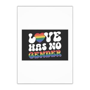 Rainbow Sign That Says Love No Women No Gender(1) Gift Wrapping Paper Sheets 1pc