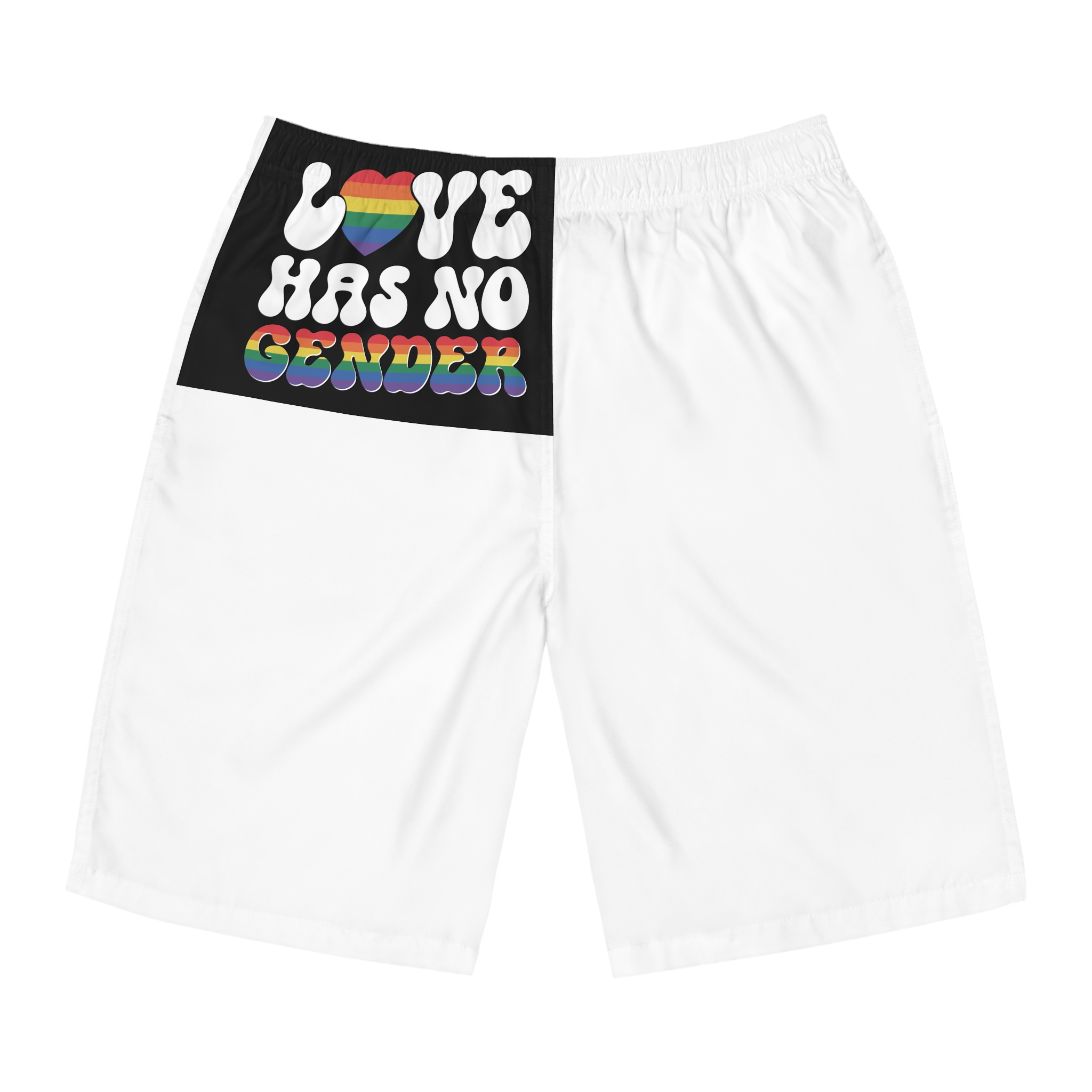 Rainbow Sign That Says Love No Women No Gender(1) Mens Board Shorts Aop