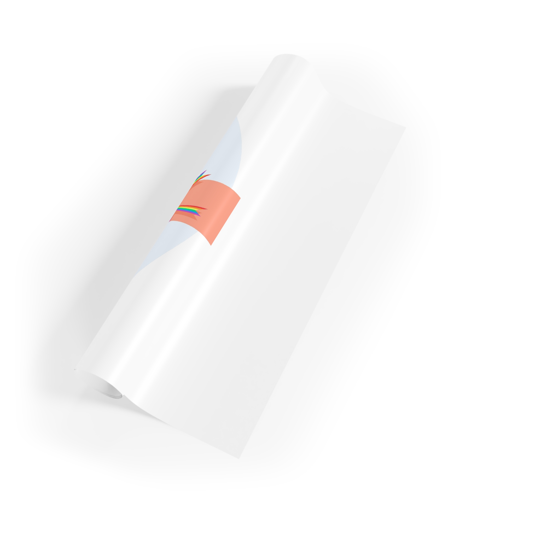 Inspirational Homosexual Pride Poster With Rainbow Heart Gift Wrapping Paper Rolls 1pc - Image 3