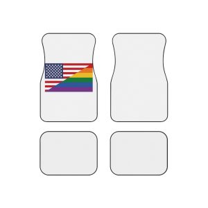 Lgbt Pride Month June Lesbian Gay Bisexual Transgender Lgbtq Flag Rainbow Vector(2) (1) Car Mats Set Of 4