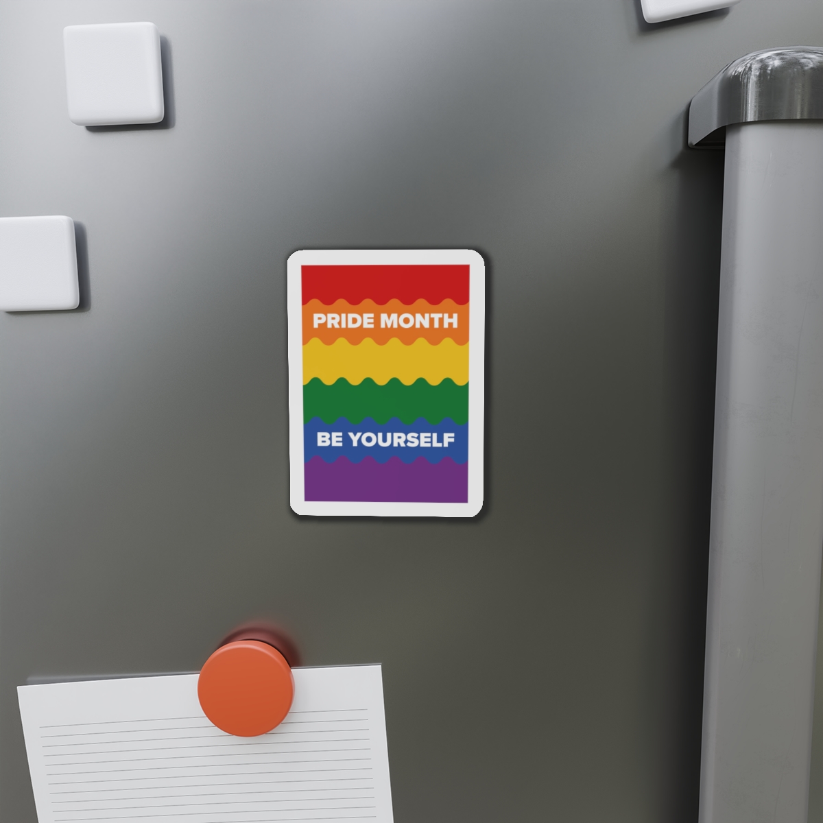 Lgbt Pride Month June Lesbian Gay Bisexual Transgender Lgbtq Flag Rainbow Vector Die Cut Magnets - Image 8