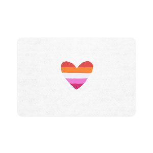 Lgbt Sticker Lgbtq Rainbow Lesbian Flag Heart Shape Acceptance Sexual Orientation Self Determination Homosexual Love Symbol Pride Month Flat Hand Drawn Isolated Vector Illustration Pet Food Mat...
