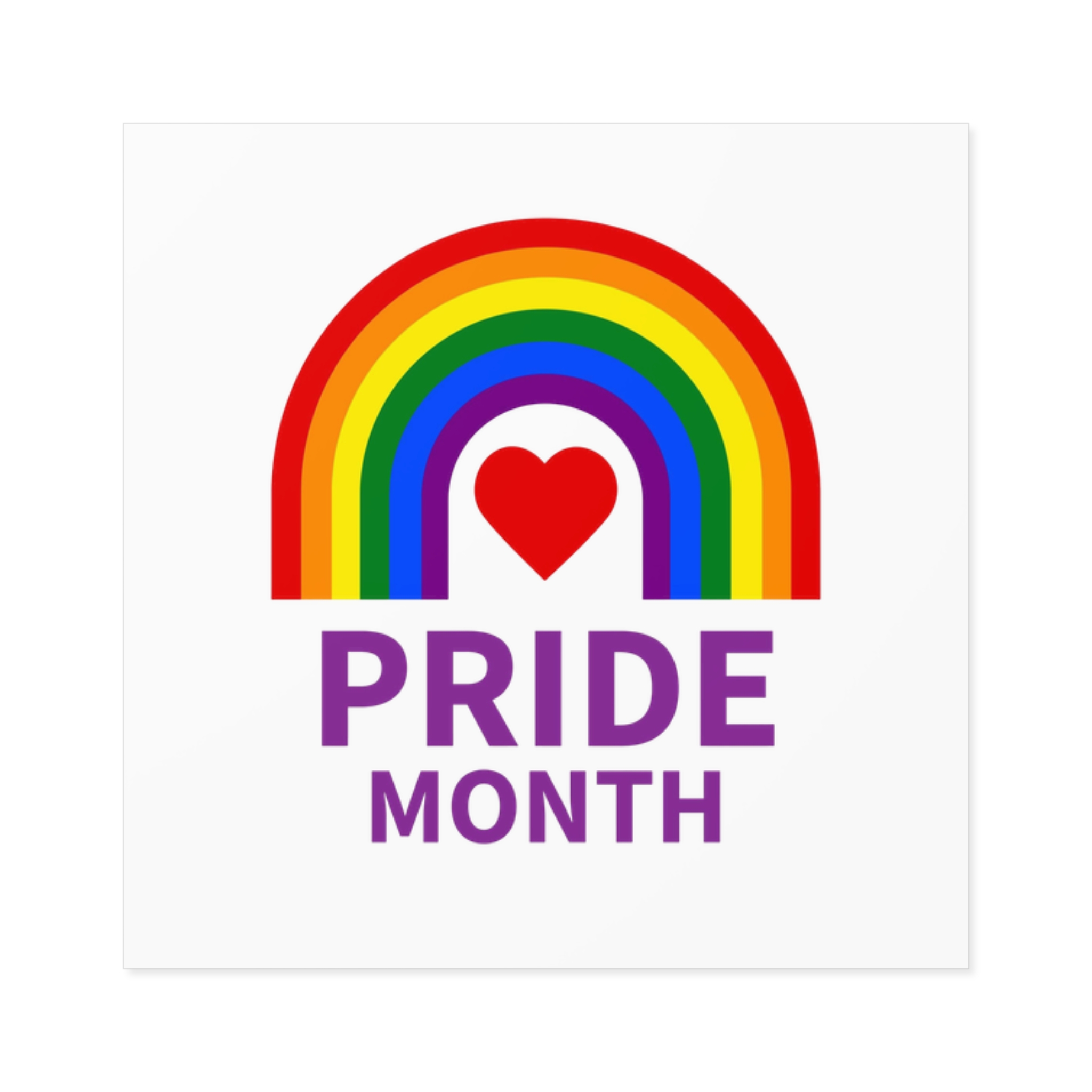 Pride Month Logo Template Design Laminate Stickers Square - Image 13