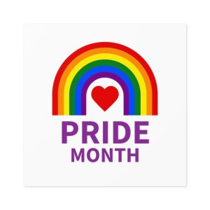 Pride Month Logo Template Design Laminate Stickers Square