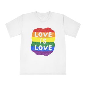 Love Is Love Lgbtq Pride Rainbow Poster Slogan - Unisex Classic Crewneck T Shirt