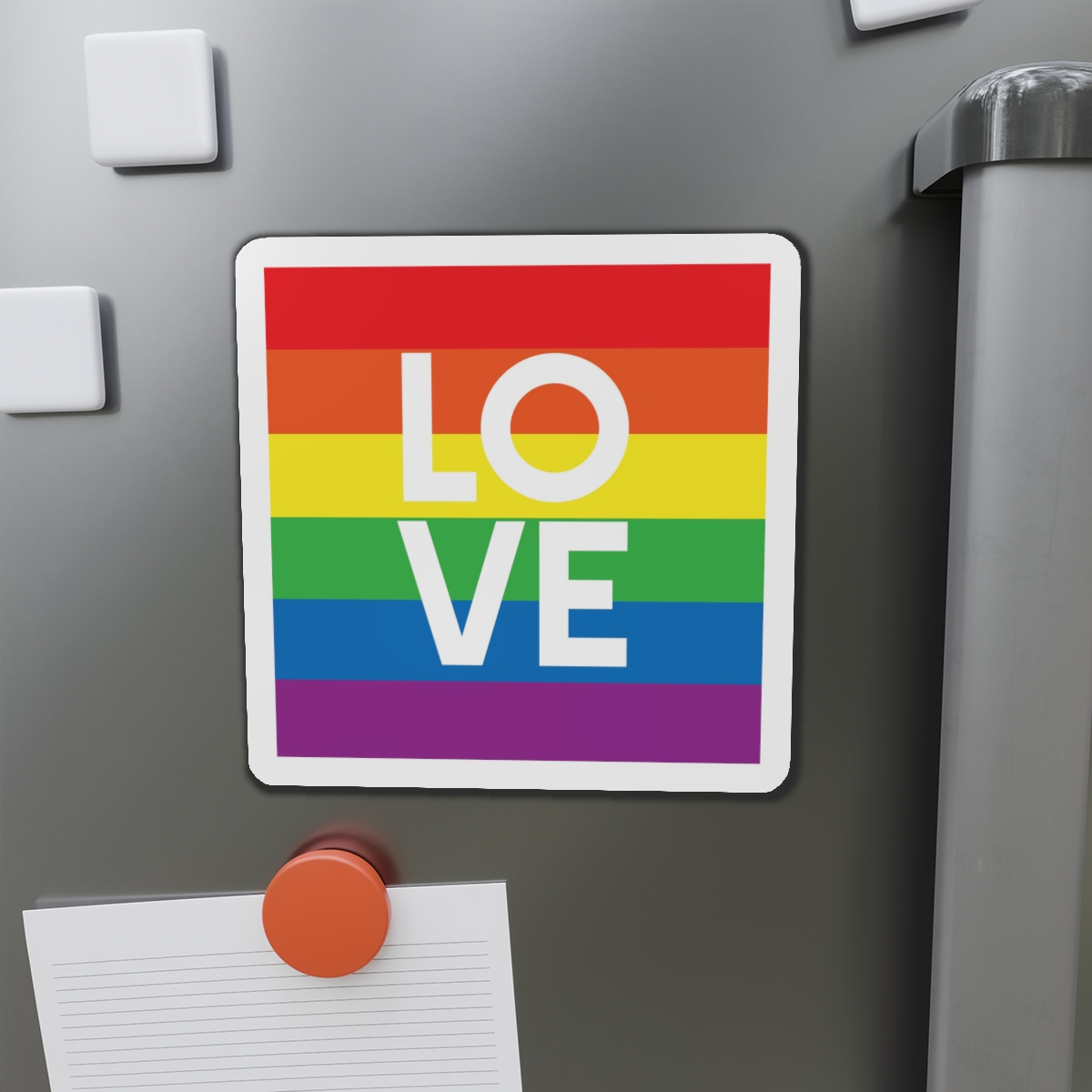 Love Lgbt Squere White Die Cut Magnets - Image 14
