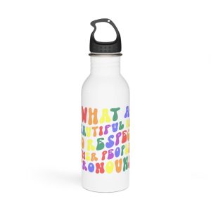 Pride Lgbt Gay Retro Tshirt Design(1) Stainless Steel Water Bottle