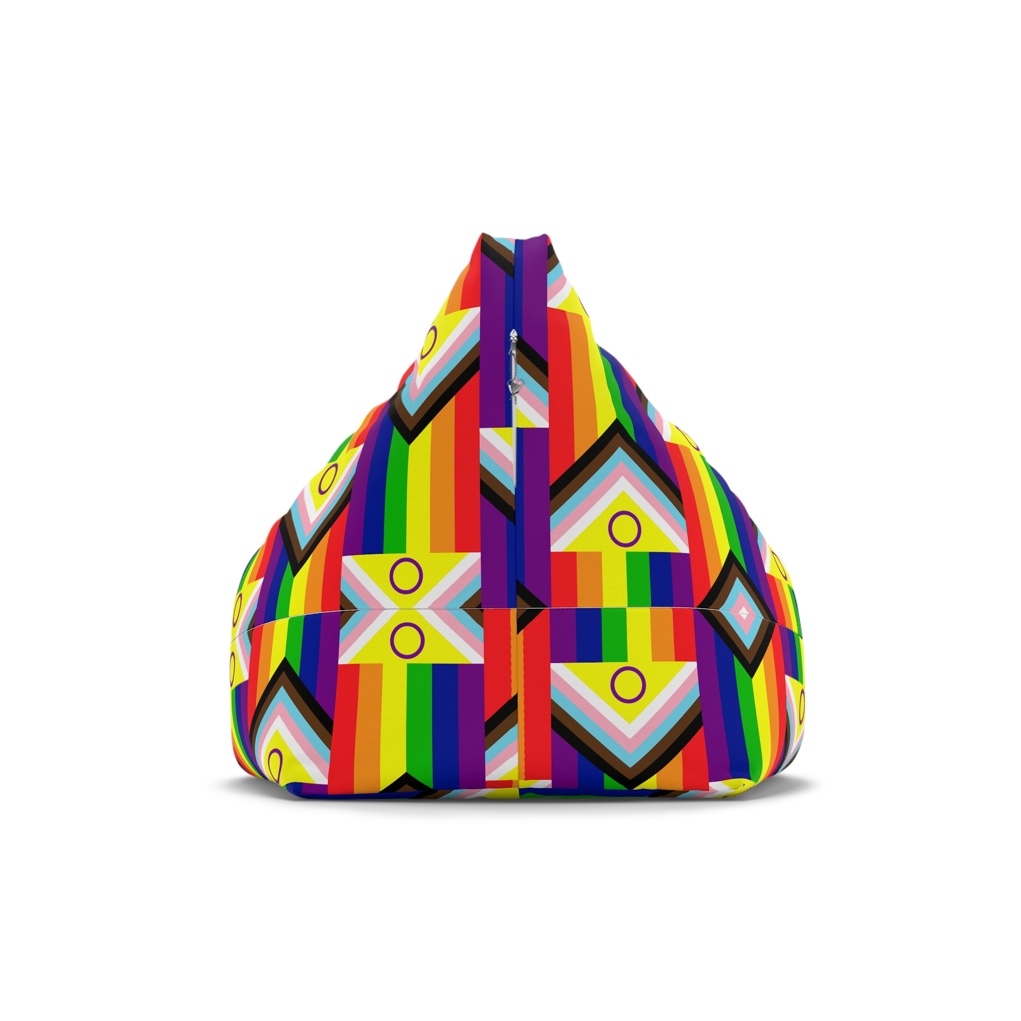 Lgbtq Pride Flag New Lgbtq Pride Flag Vector Updated Intersex Inclusive Progress Pride Flag Bean Bag Chair Cover - Image 2