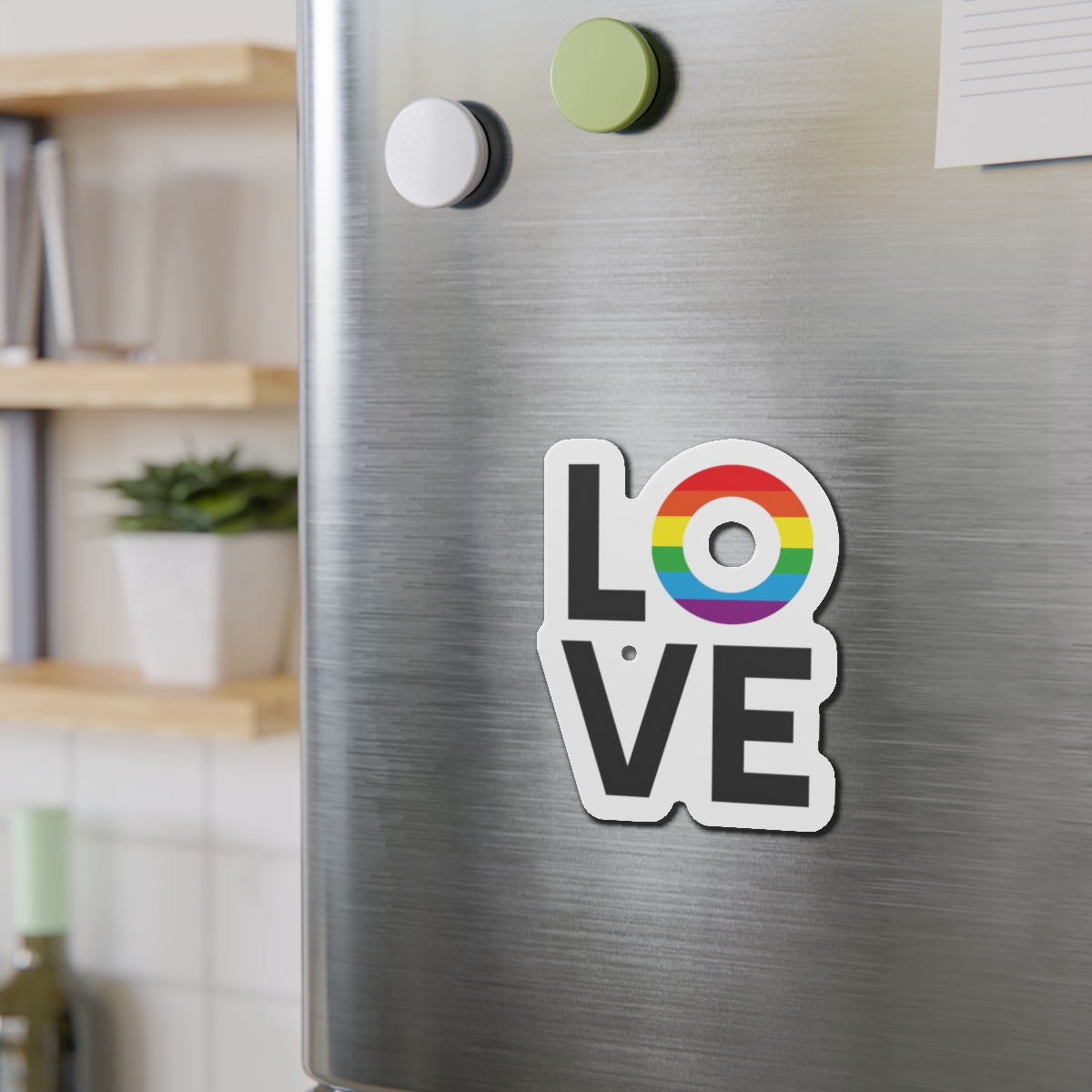 Vector Flat Lgbt Rainbow Flag Love Lettering Die Cut Magnets - Image 12