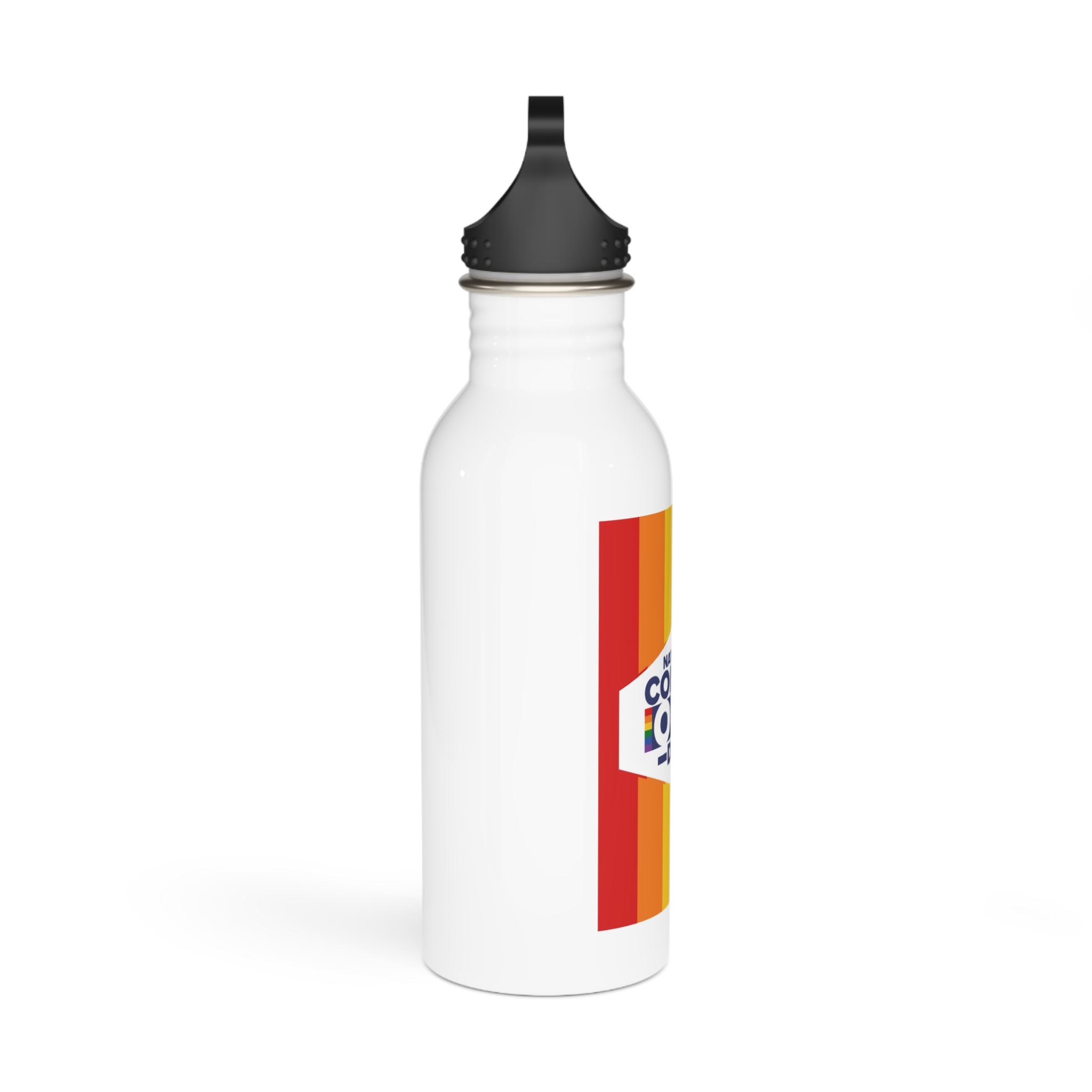 Coming Out Day Pride Month Lgbt Rainbow Flag Diversity Equality Free Love Vector Poster Stainless Steel Water Bottle - Image 2
