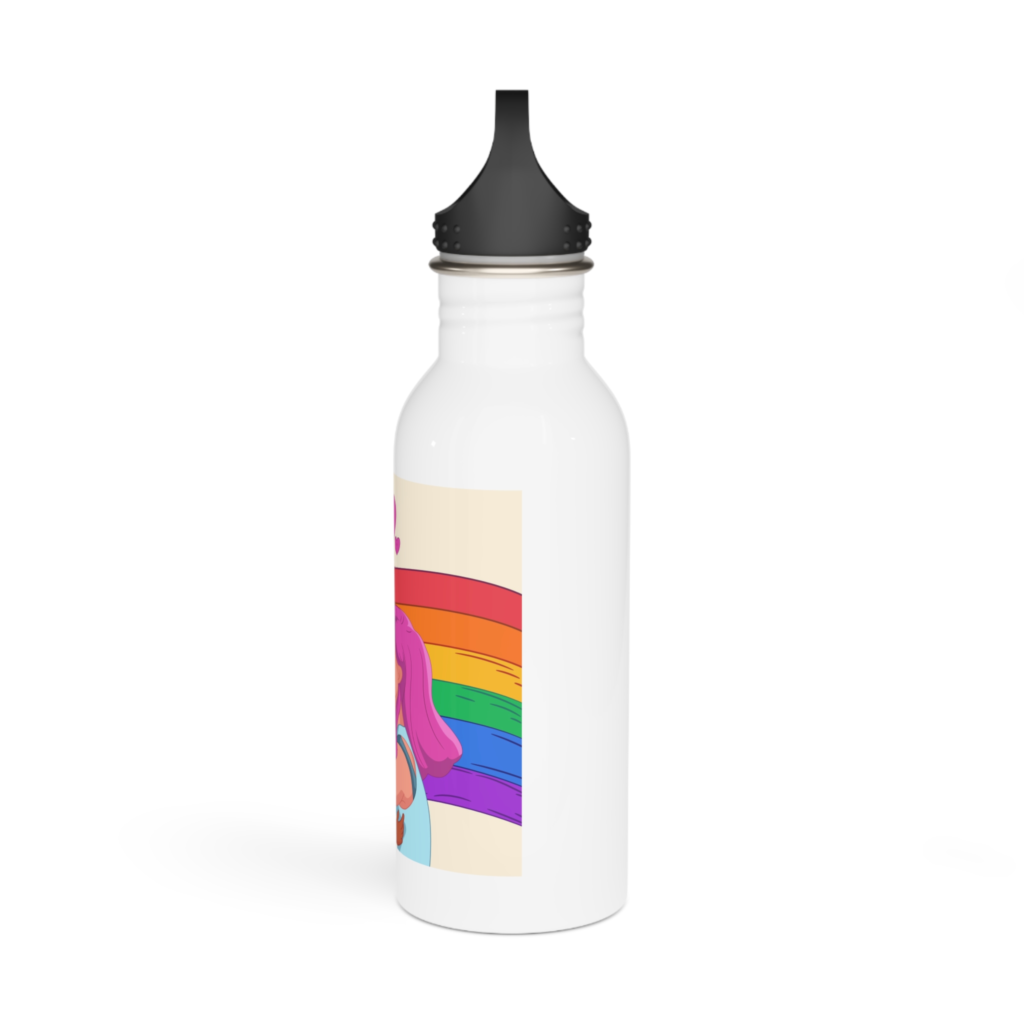 Lesbian Pride Design 4C2A50 Stainless Steel Water Bottle - Image 4