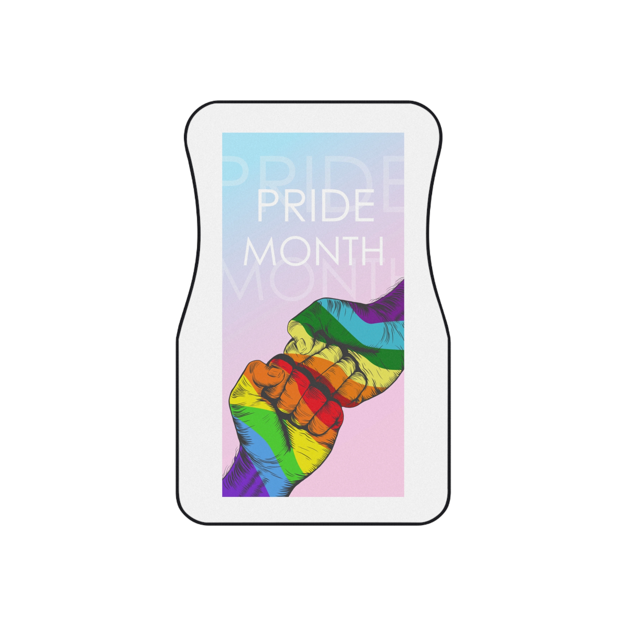 Rainbow Colored Hand Fist Fist Gesture Gay Pride Month Background Lgbt Concept Car Mats Set Of 4 - Image 2