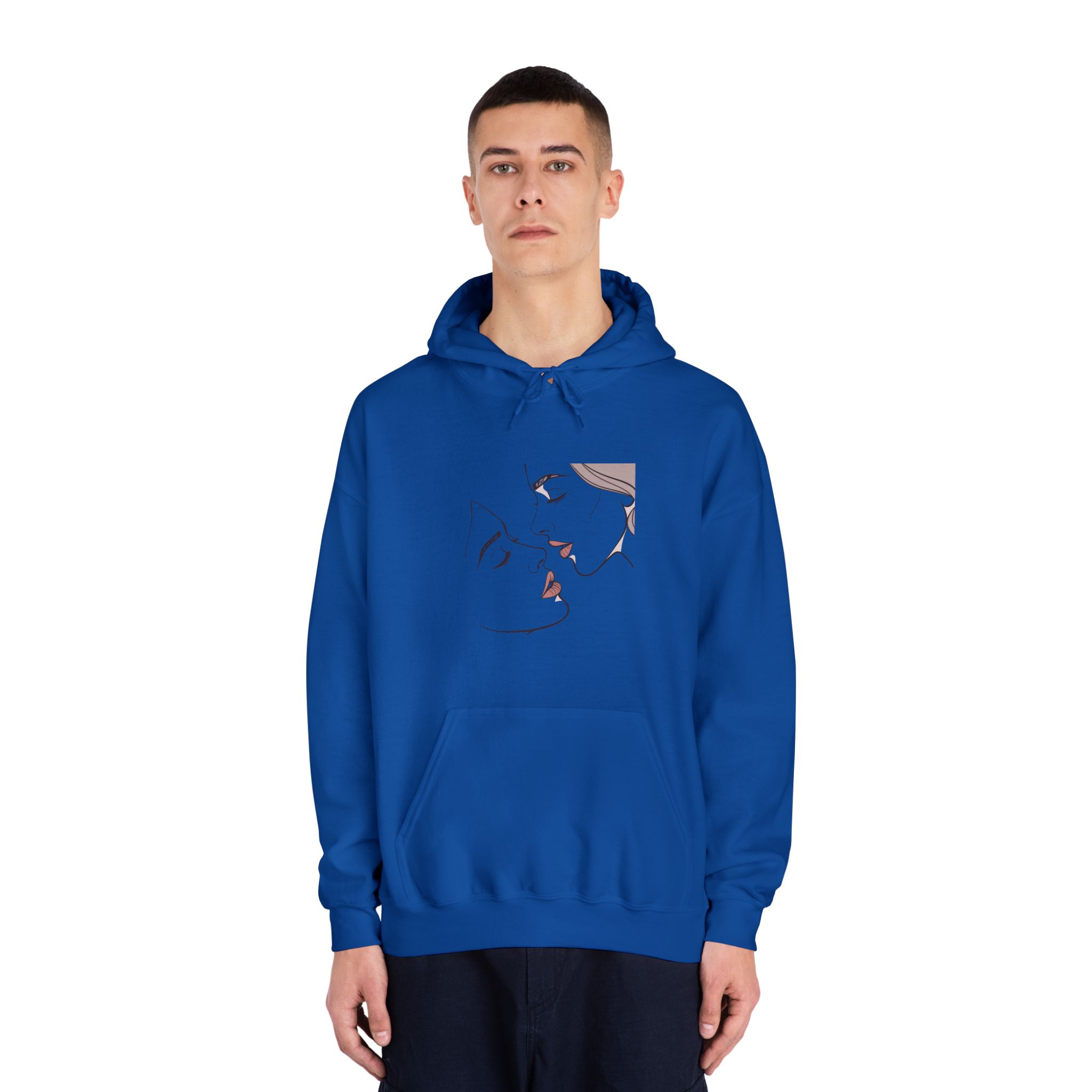 Perfect Lip Set Open Close Smooches (1) Unisex Dryblend Hooded Sweatshirt - Image 27