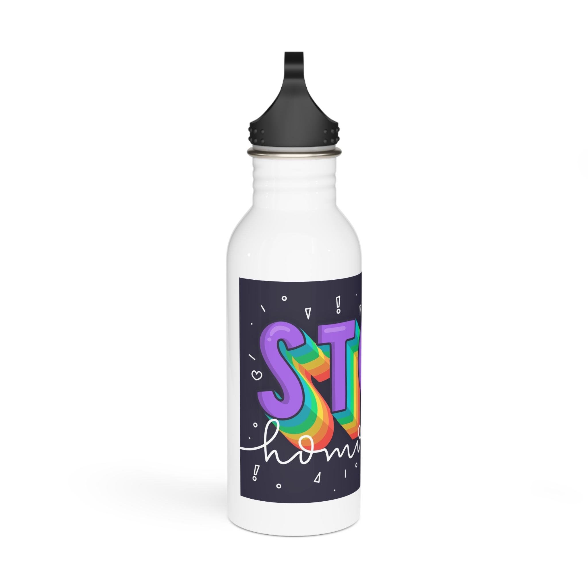 Stop Homophobia Concept Stainless Steel Water Bottle - Image 2