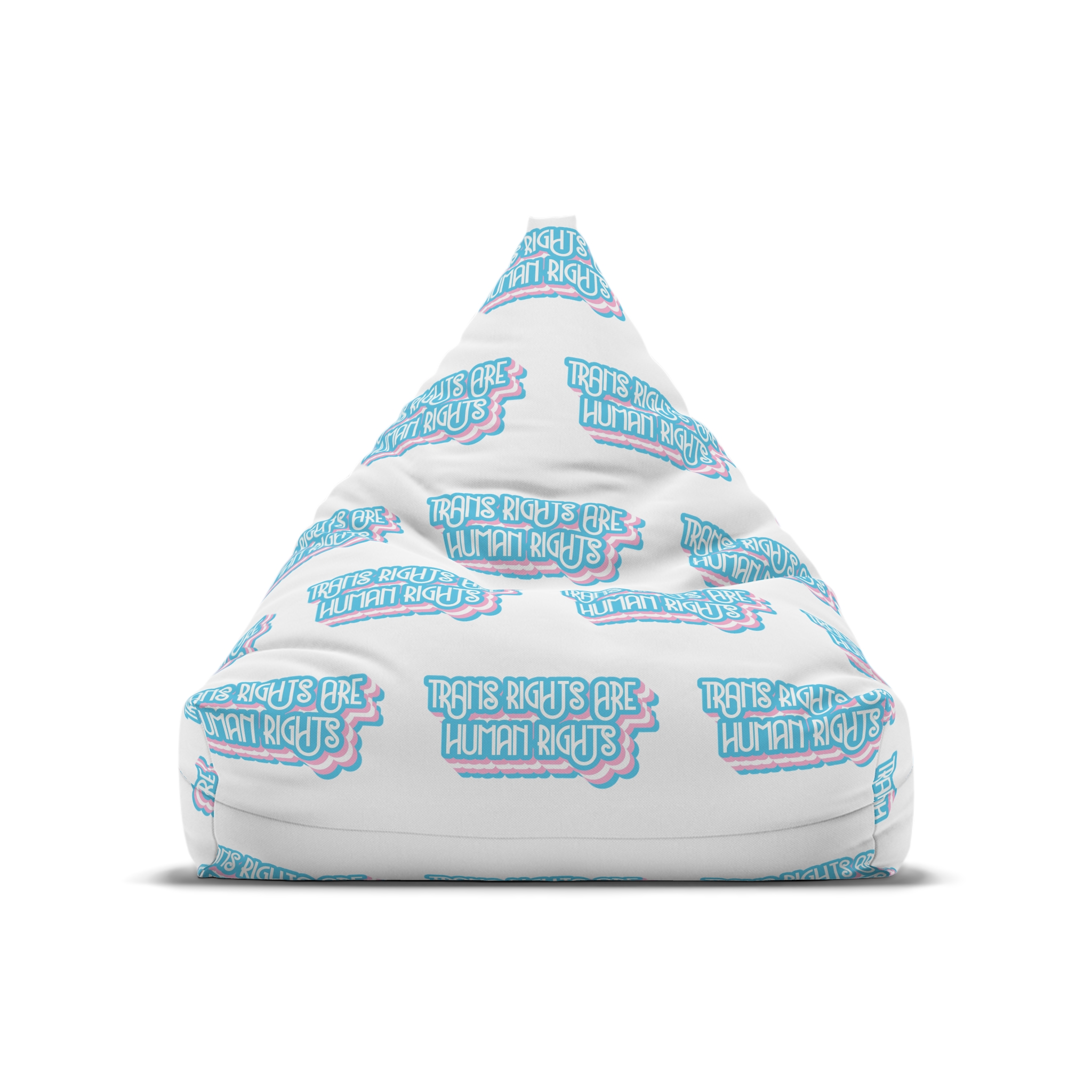 Pride Day Lettering With Human Rights Bean Bag Chair Cover - Image 5