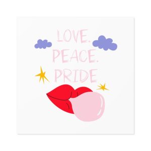 Pride Month Cartoon Funky Card Lgbt Festive Groovy Retro Poster Tolerance Freedom Laminate Stickers Square