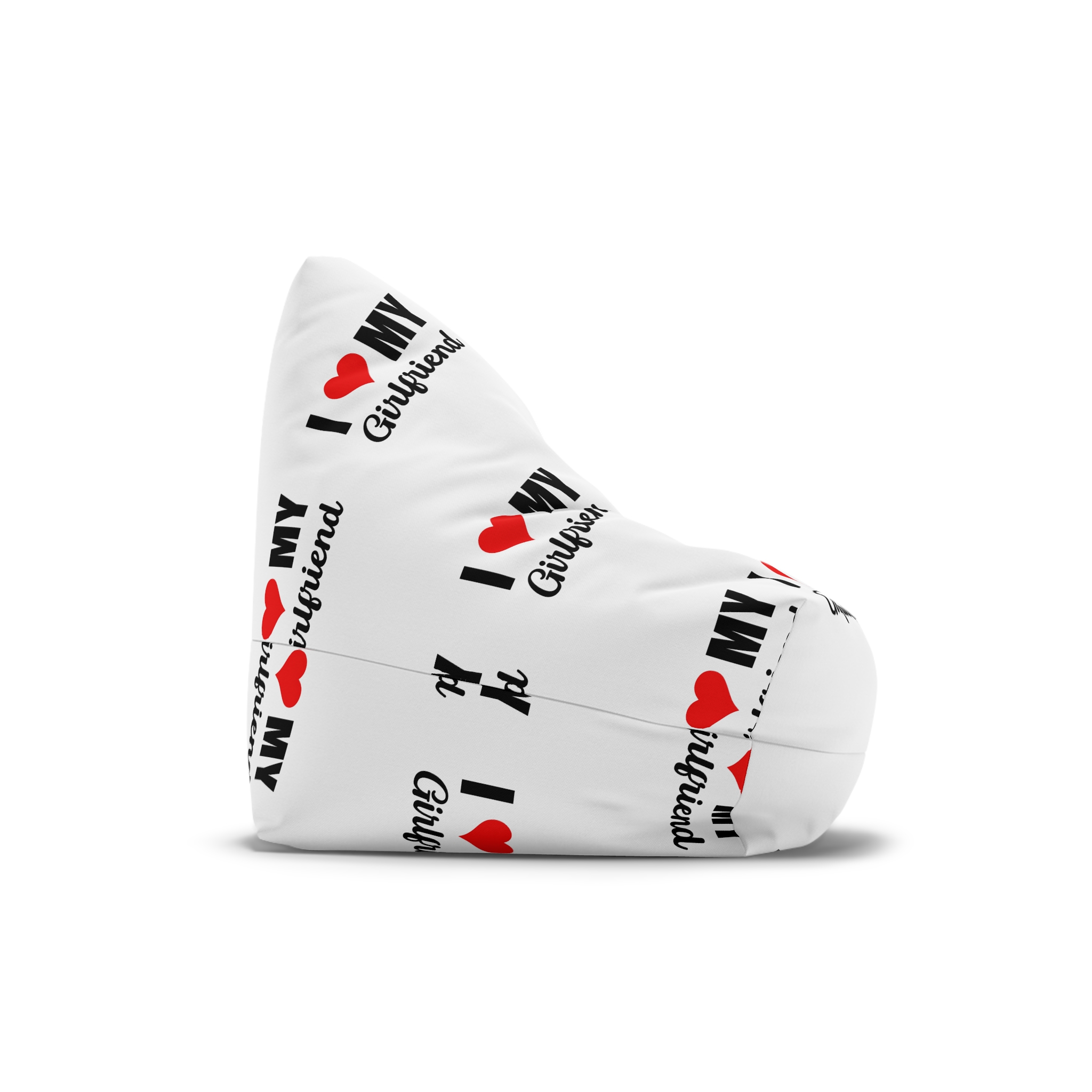 I Love My Girlfriend Valentine T Shirt Design Bean Bag Chair Cover - Image 3