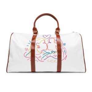 Lesbian Couple Kissing Clipart Gay Marriage Illustration Vector Waterproof Travel Bag