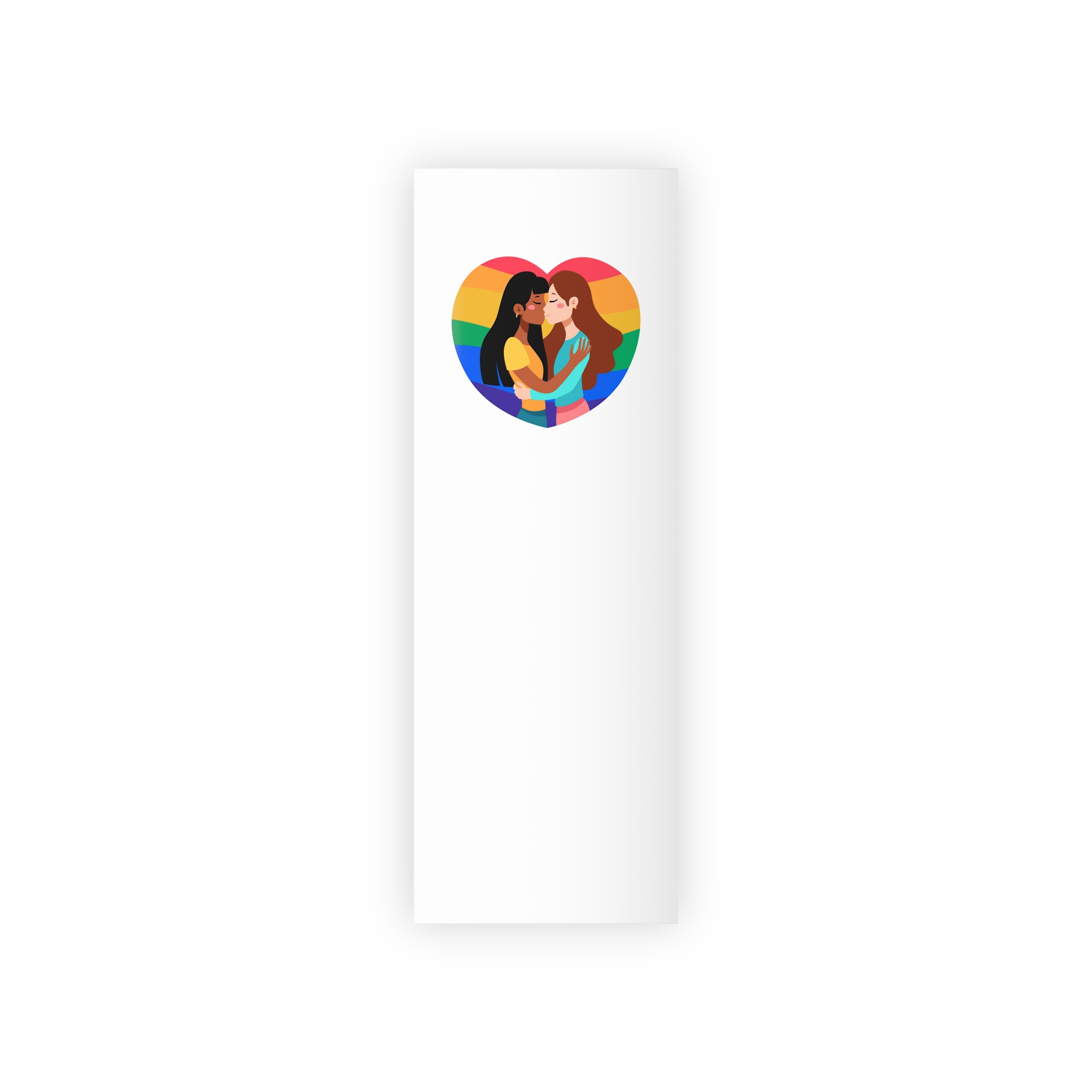 Lesbian Couple Kiss Hand Drawn Style Gift Wrapping Paper Rolls 1pc - Image 5