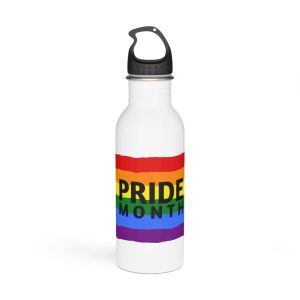 Grunge Pride Month Flag Background Stainless Steel Water Bottle