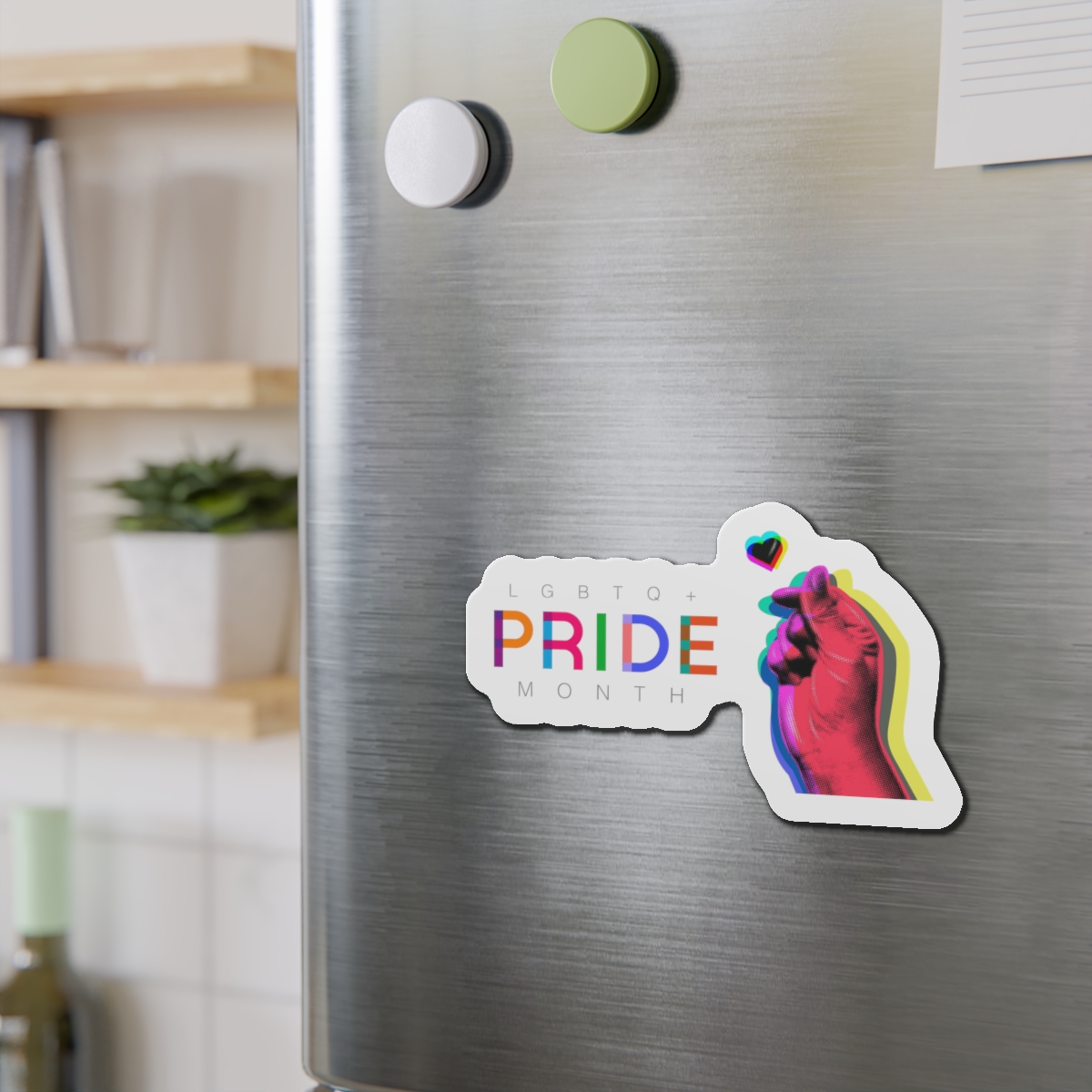 Pride Month Lgbtq Banner Gay Pride Month Rainbow Color Flat Design Hand Together Love Sign Typography Die Cut Magnets - Image 15